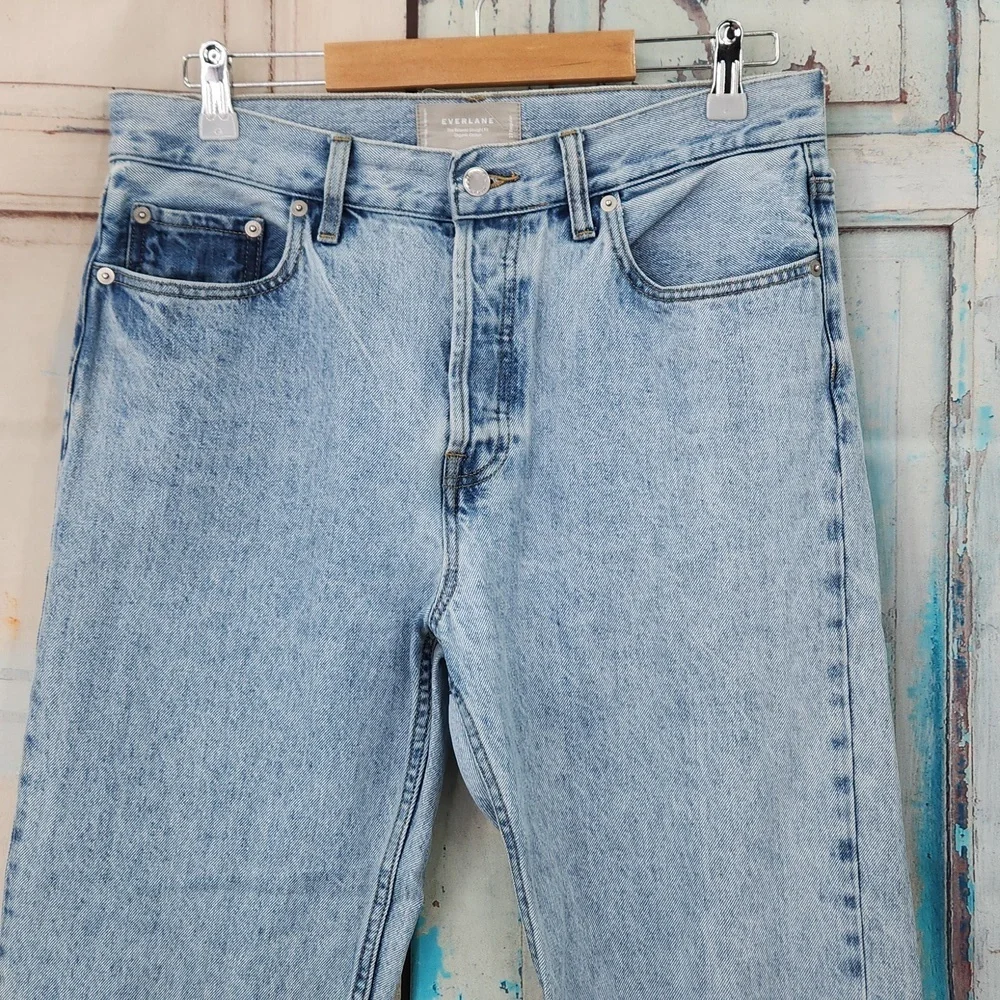 Everlane The Relaxed Straight Fit Organic Cotton‎ Button Fly Straight Leg Jeans
